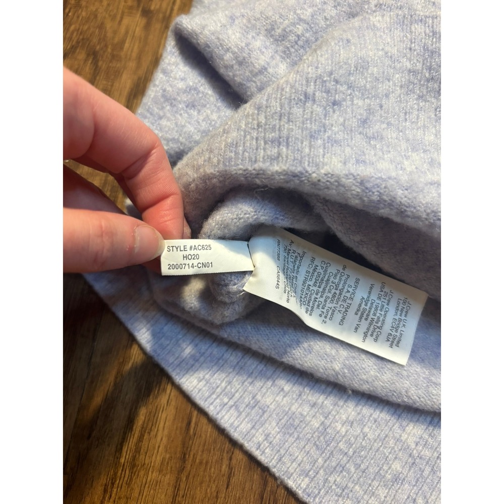 J Crew Light Blue‎ Speckled Knit Crewneck Sweater Long Sleeve cozy warm Size S - Picture 9 of 9